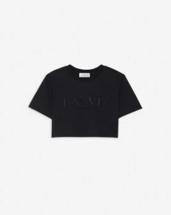 SHORT T-SHIRT WITH LANVIN PARIS EMBROIDERY