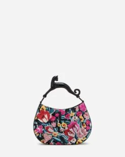Lanvin EMBROIDERED PM HOBO CAT BAG