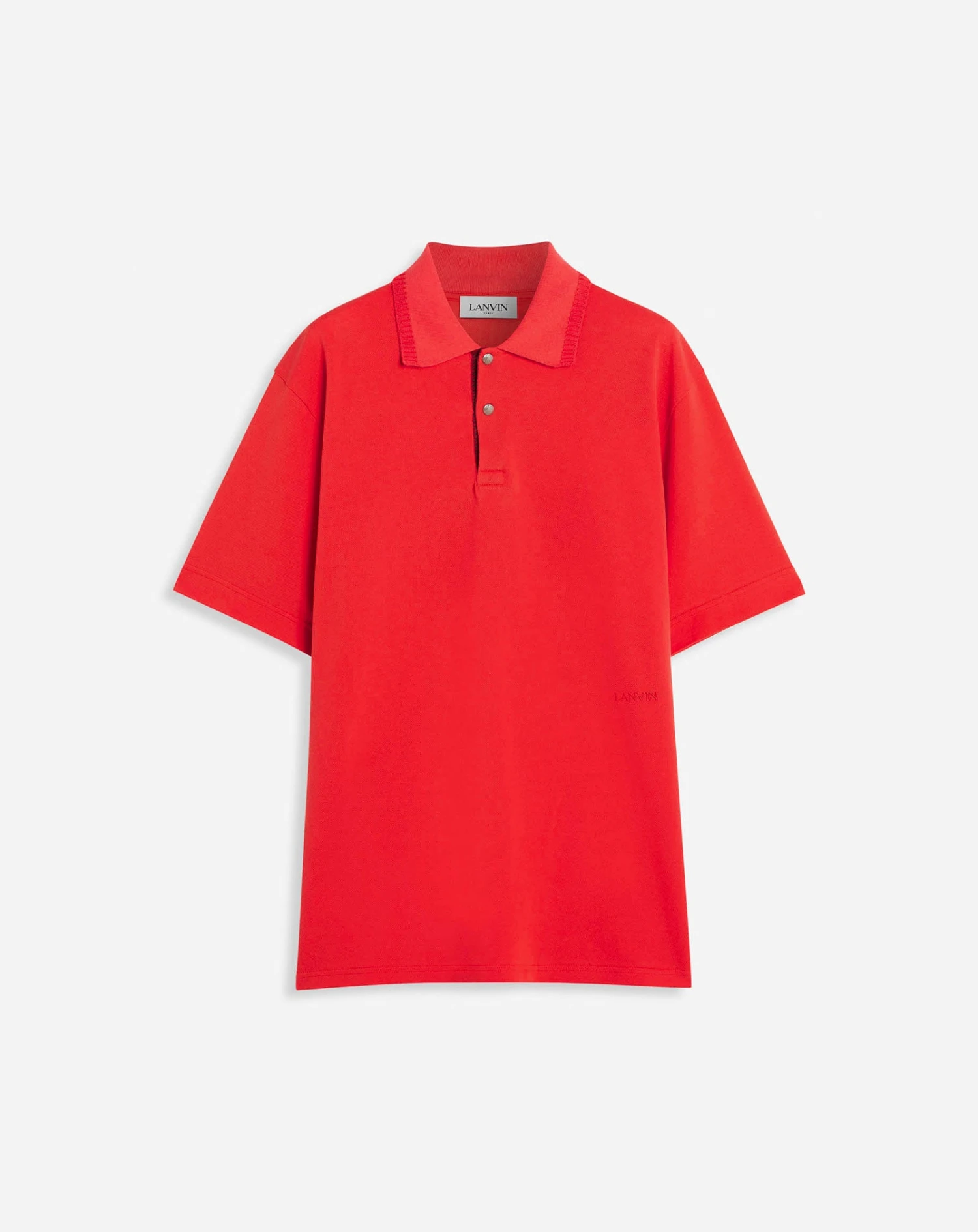 Lanvin OVERSIZED POLO WITH CURB LACE DETAILS 1 Lanvin OVERSIZED POLO WITH CURB LACE DETAILS