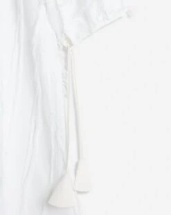 Lanvin ELBOW SLEEVE MIDI DRESS WITH FRINGES -Lanvin RW DR0106 5618 P2300 D