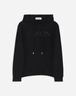 LANVIN PARIS EMBROIDERED HOODED SWEATER
