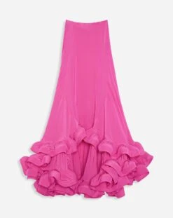 Lanvin ASYMMETRICAL CHARMEUSE MAXI SKIRT