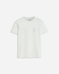 CLASSIC FIT LANVIN EMBROIDERED TEE IN MERCRERIZED COTTON