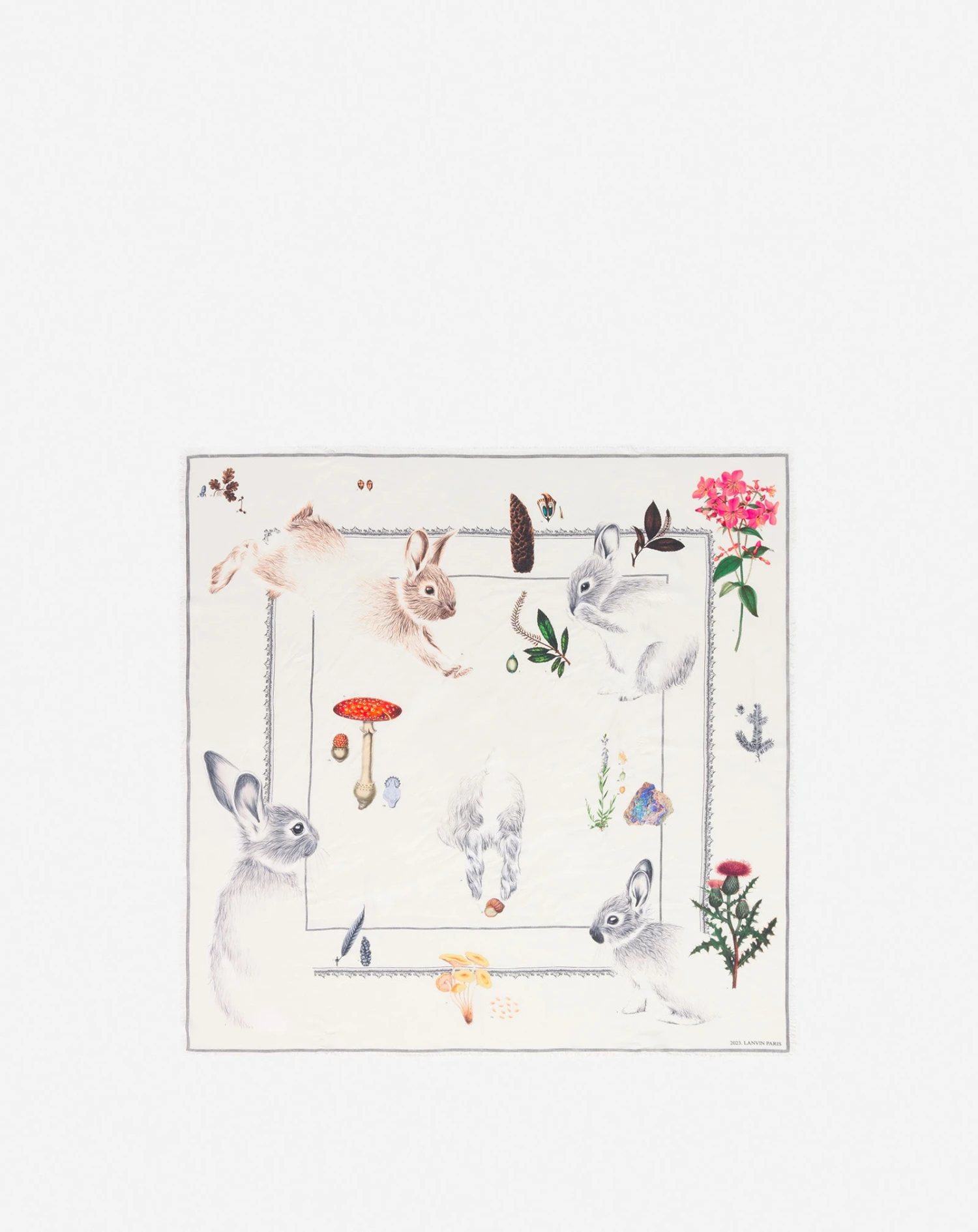 Lanvin BOTANICA CASHMERE SCARF 1 Lanvin BOTANICA CASHMERE SCARF