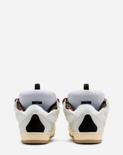 Lanvin LEATHER AND GLITTER TECHNICAL MATERIAL CURB SNEAKERS -Lanvin fm skrk11 drlx a2200d 1