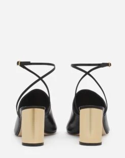 LEATHER SEQUENCE BY LANVIN CHUNKY HEELED SANDALS -Lanvin fw sasm02 napa a2310m1 d 4437b258 4581 4f26 a3df 104af5faf96c