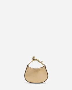 Lanvin METALLIC LEATHER NANO HOBO CAT BAG
