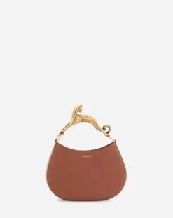Lanvin Leather Hobo Cat Bag SM