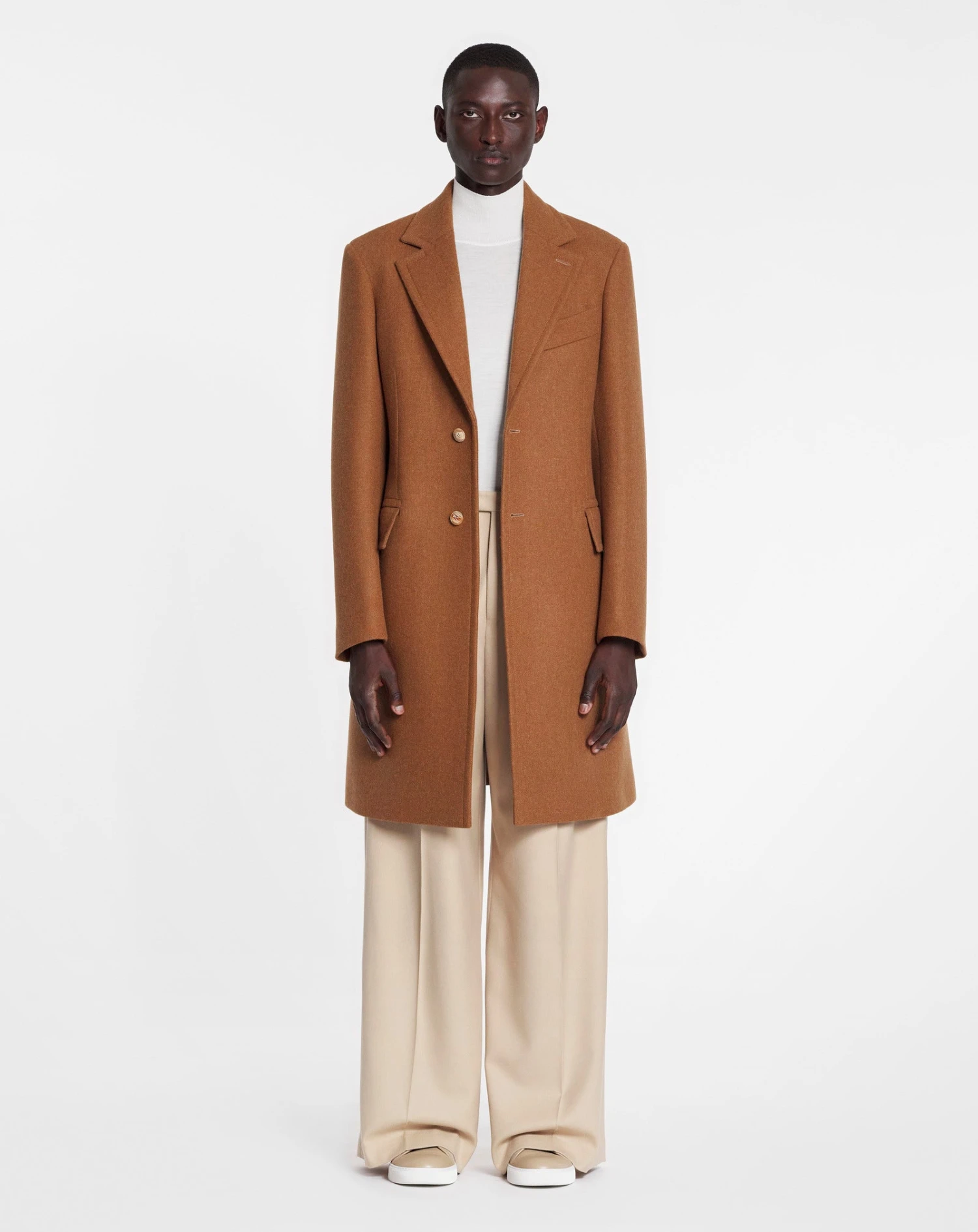 Lanvin CLASSIC SINGLE-BREASTED COAT WITH SHEARLING COLLAR 2 Lanvin CLASSIC SINGLE-BREASTED COAT WITH SHEARLING COLLAR - Image 2