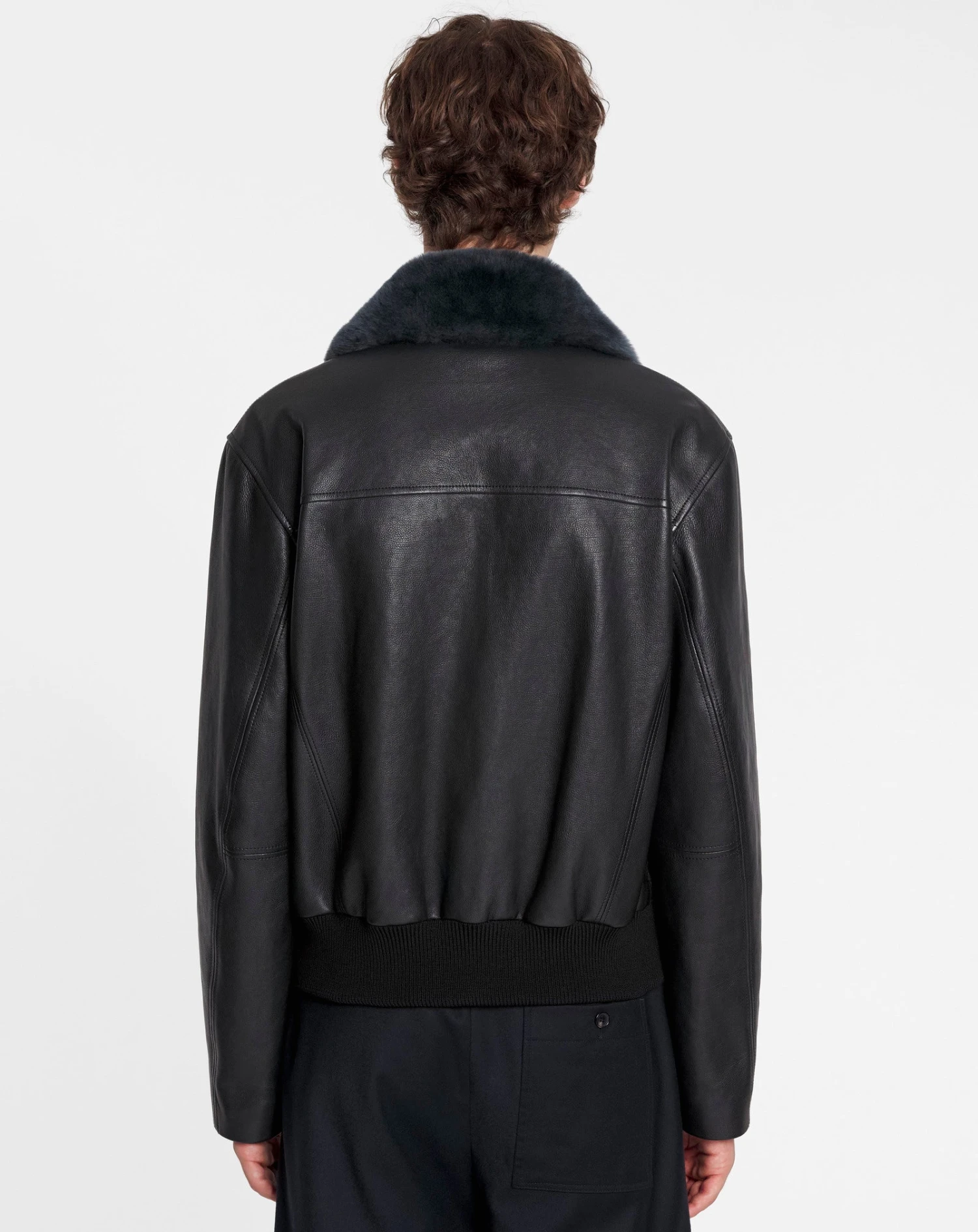 Lanvin JACKET IN CALFSKIN WITH SHEARLING COLLAR 4 Lanvin JACKET IN CALFSKIN WITH SHEARLING COLLAR - Image 4