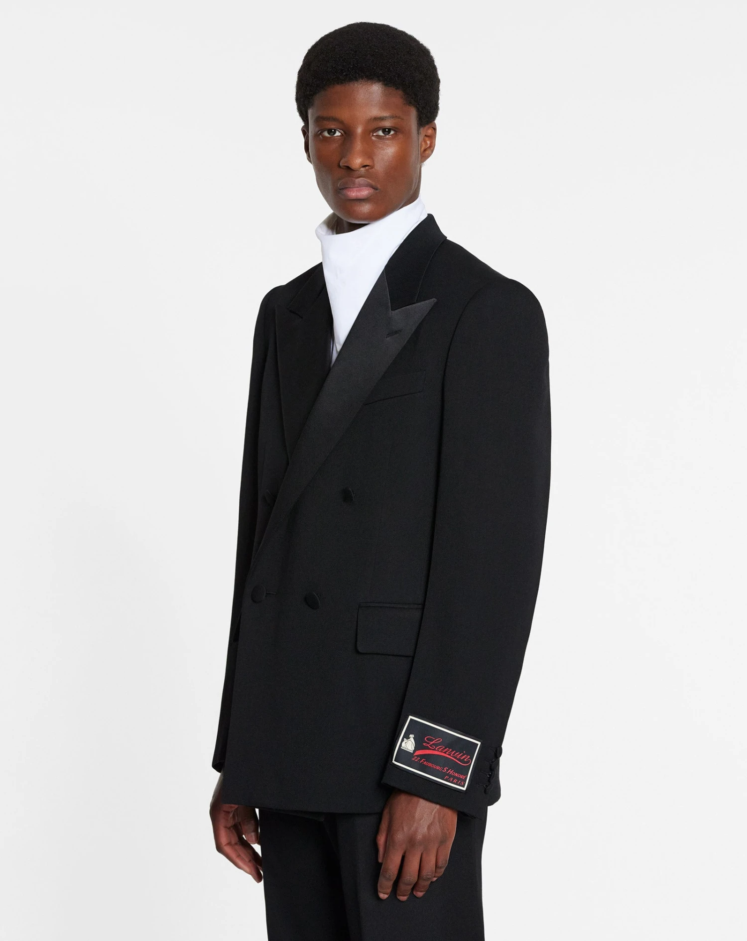 Lanvin DOUBLE-BREASTED TUXEDO JACKET WITH CONTRASTING PANELS 3 Lanvin DOUBLE-BREASTED TUXEDO JACKET WITH CONTRASTING PANELS - Image 3