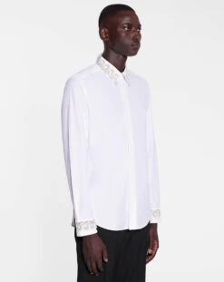 Lanvin EMBROIDERED SLIM FIT SHIRT -Lanvin rm si9001 5600 p2301c