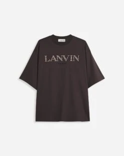 Lanvin OVERSIZED EMBROIDERED CURB T-SHIRT