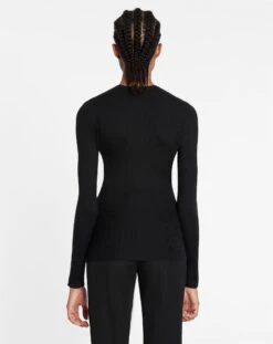 Lanvin V NECK RIBBED CARDIGAN IN SILK AND CASHMERE 8 Lanvin V NECK RIBBED CARDIGAN IN SILK AND CASHMERE -Lanvin rw ca0001 k004 p2310d