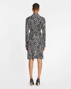 Lanvin FLOWER PRINT LONG SLEEVE WRAP MIDI DRESS -Lanvin rw dr0013 5615 p2310d