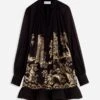 Lanvin LONG-SLEEVE DRESS IN SILK JACQUARD