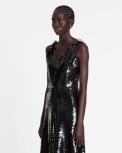 Lanvin LONG EMBROIDERED SLEEVELESS DRESS -Lanvin rw dr9227 5780 a2310 c ecc45579 5a02 493e 8985 caccd23694e8