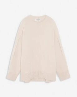 Lanvin WOOL AND CASHMERE ROUND-NECK CAPE SWEATER