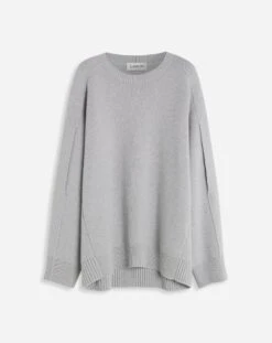 Lanvin ROUND NECK CAPE BACK JUMPER IN WOOL AND CASHMERE