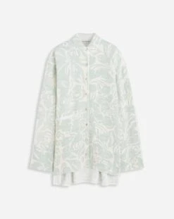 Lanvin FLOWER PRINT LONG SLEEVE OVERSIZED RELAXED SHIRT