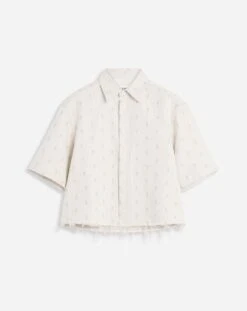Lanvin BOXY DENIM SHIRT WITH EMBROIDERY