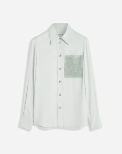 Lanvin LONG SLEEVE SHIRT WITH EMBROIDERED POCKET