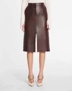 Lanvin STRAIGHT LEATHER MIDI SKIRT -Lanvin rw st0205 l047 a23652 c c704dea0 7daa 483e b65a 8bd6e7c0b612