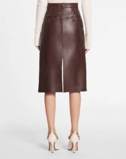 Lanvin STRAIGHT LEATHER MIDI SKIRT -Lanvin rw st0205 l047 a23652 d a0b3daac 77d1 4182 82eb 4b3544417caa