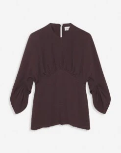 Lanvin 19 Lanvin GATHERED TOP WITH 3/4-LENGTH SLEEVES