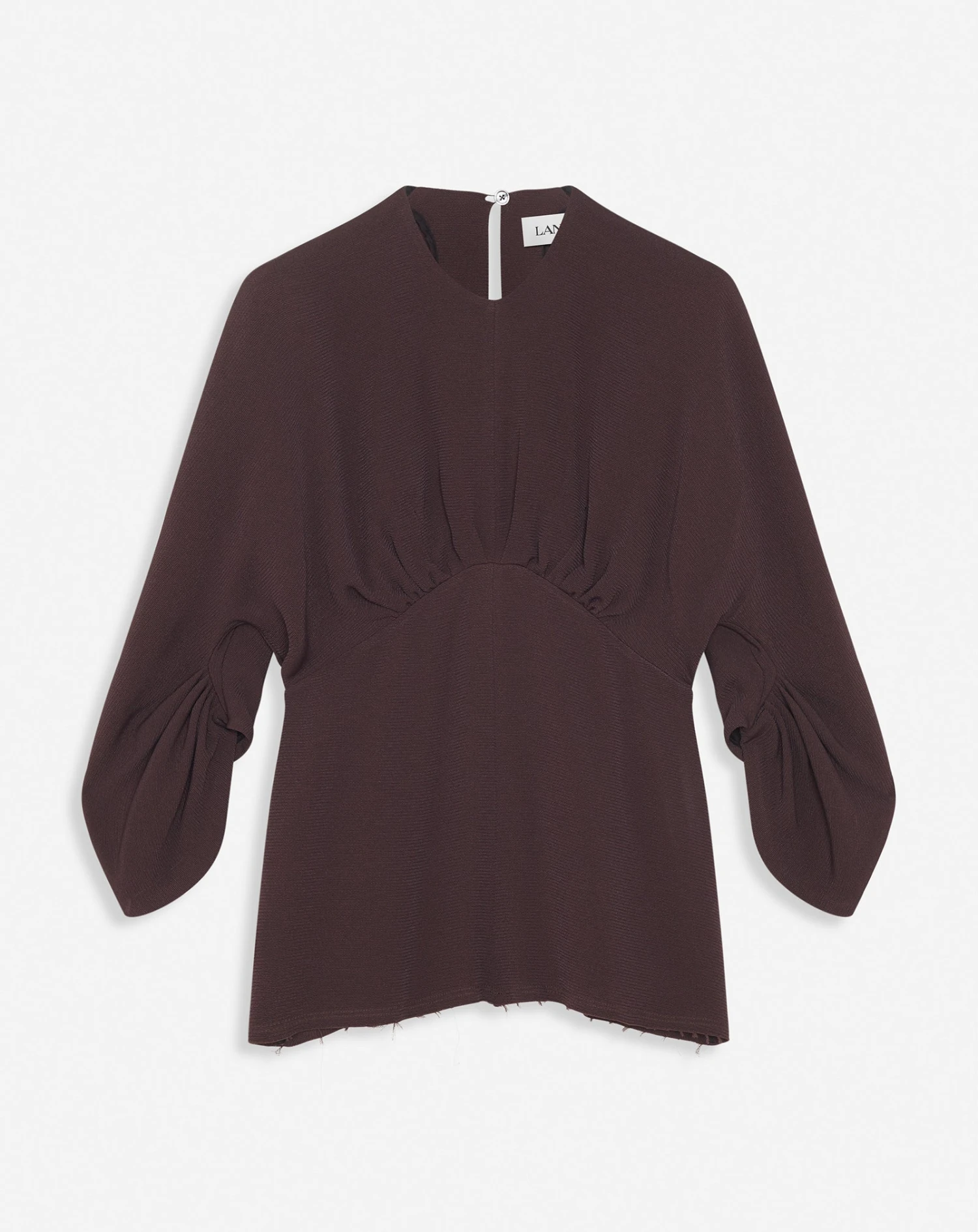 Lanvin GATHERED TOP WITH 3/4-LENGTH SLEEVES 1 Lanvin GATHERED TOP WITH 3/4-LENGTH SLEEVES