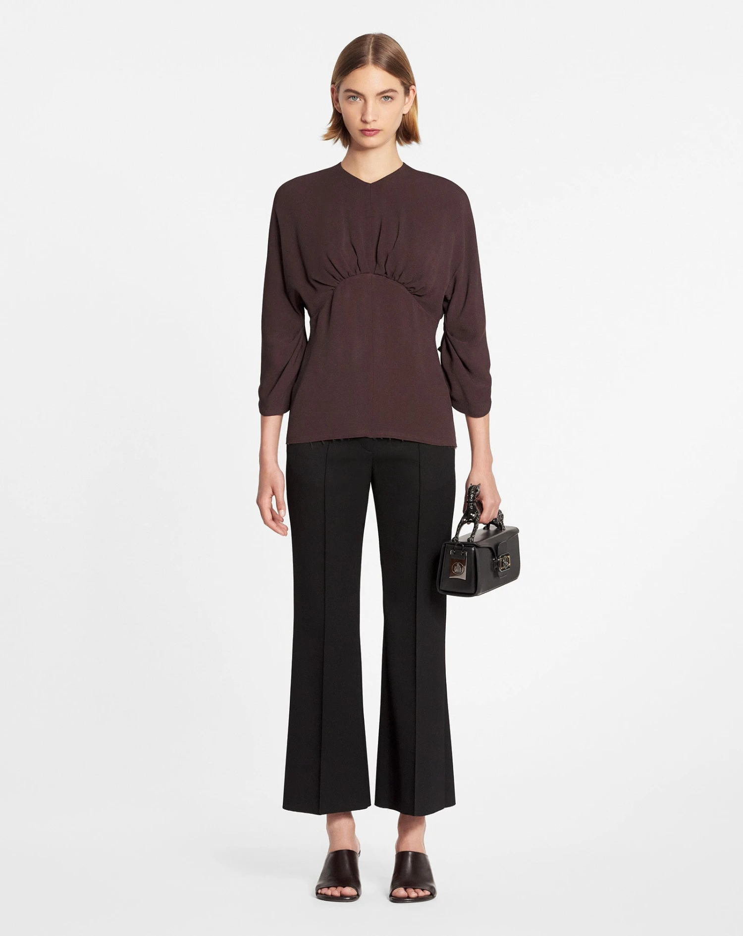 Lanvin GATHERED TOP WITH 3/4-LENGTH SLEEVES 2 Lanvin GATHERED TOP WITH 3/4-LENGTH SLEEVES - Image 2