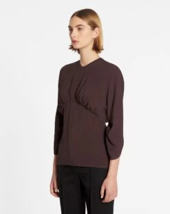 Lanvin GATHERED TOP WITH 3/4-LENGTH SLEEVES 7 Lanvin GATHERED TOP WITH 3/4-LENGTH SLEEVES -Lanvin rw to0003 5648 a23652 c 1ae289db 384d 47eb bd2d f13a4975dd7f