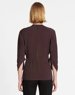Lanvin GATHERED TOP WITH 3/4-LENGTH SLEEVES 8 Lanvin GATHERED TOP WITH 3/4-LENGTH SLEEVES -Lanvin rw to0003 5648 a23652 d a13763fc c13b 4355 9072 ee0a6d349051