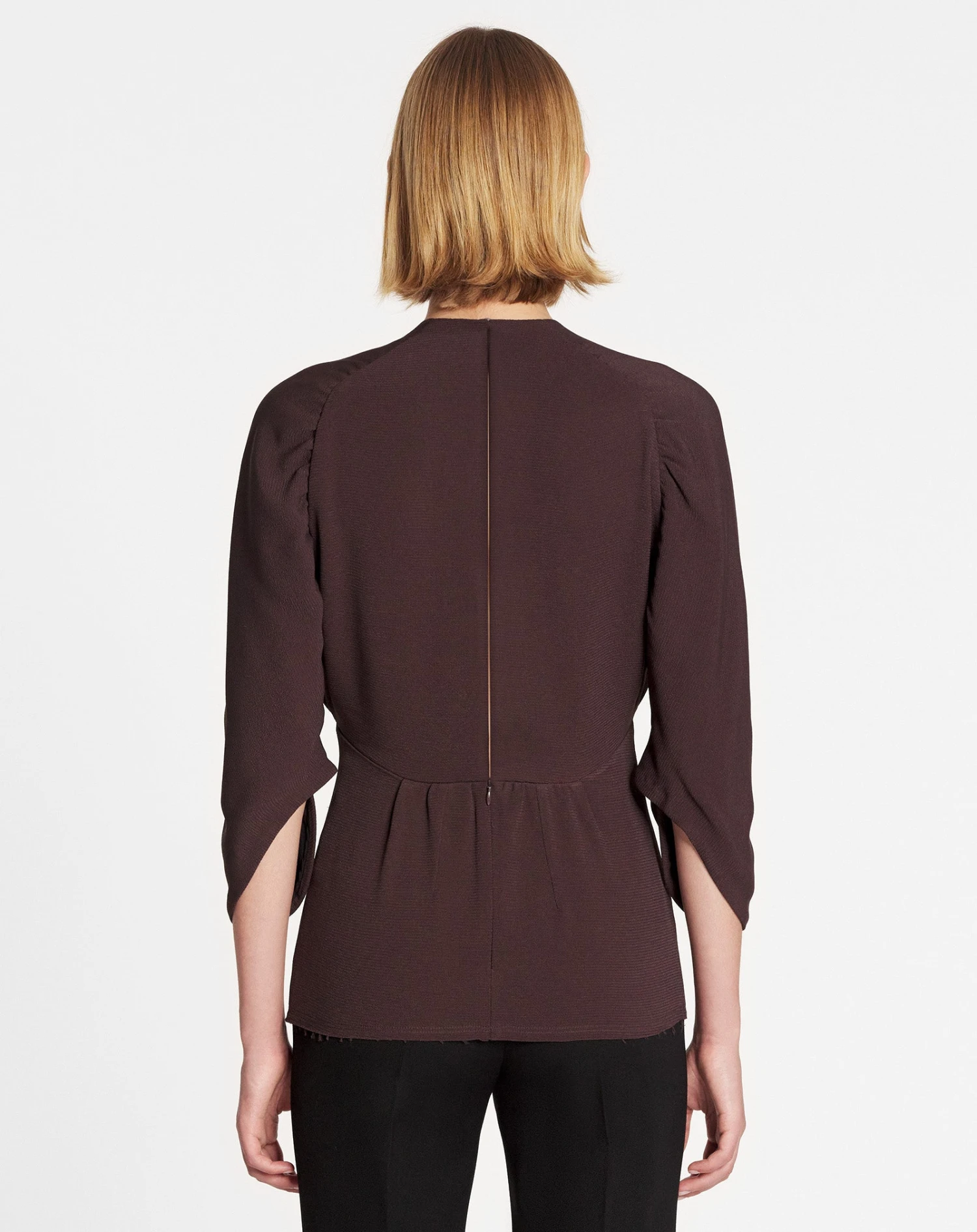 Lanvin GATHERED TOP WITH 3/4-LENGTH SLEEVES 4 Lanvin GATHERED TOP WITH 3/4-LENGTH SLEEVES - Image 4