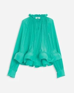 Lanvin CHARMEUSE BLOUSE WITH LONG SLEEVES