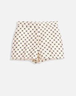 Lanvin PRINTED SATIN MINI SHORTS