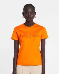 CLASSIC LANVIN PARIS EMBROIDERED T-SHIRT -Lanvin rw ts0030 j208 e2395 c db2be826 2d84 4ca7 860d b22c9ec01668